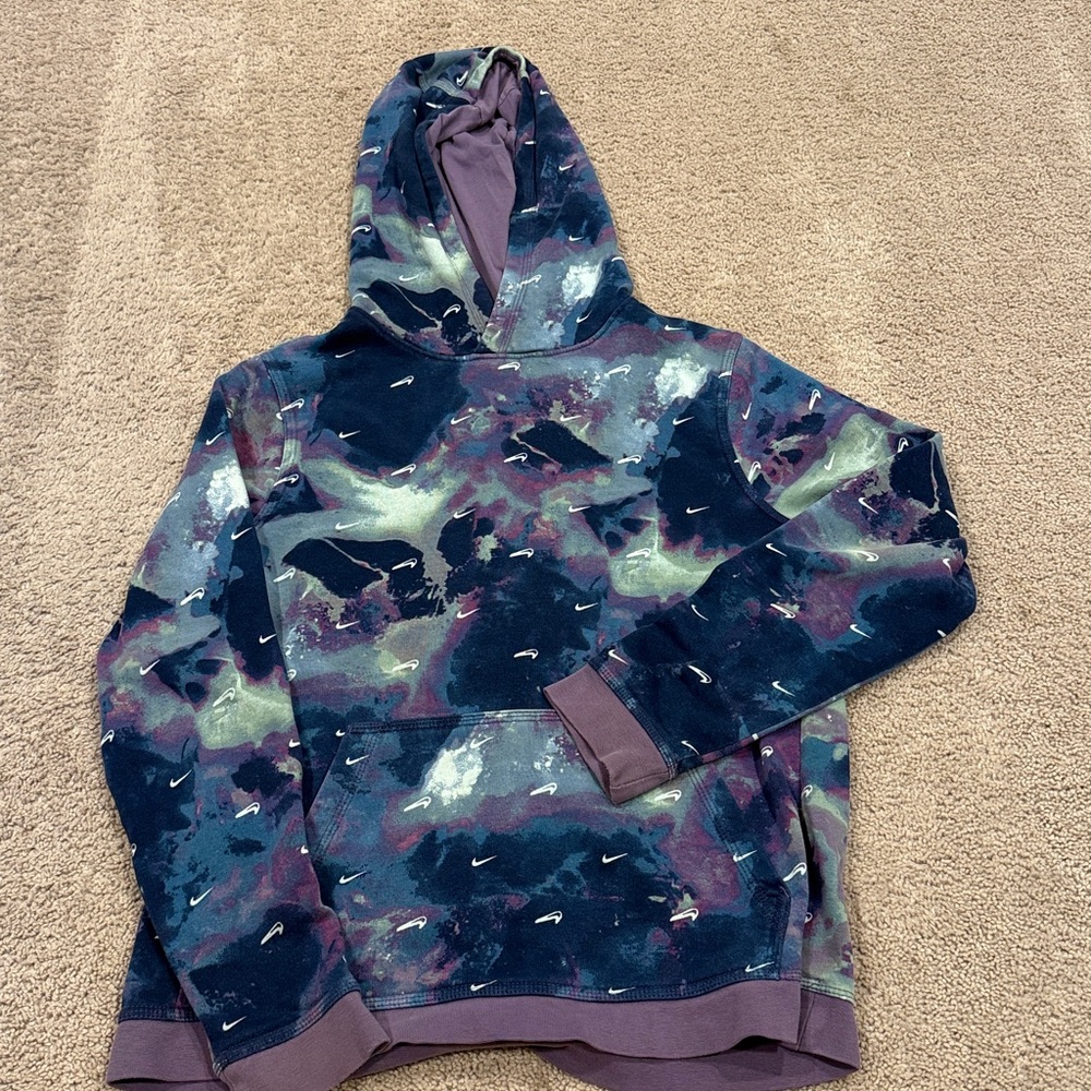 Nike Purple and Blue Hoodie